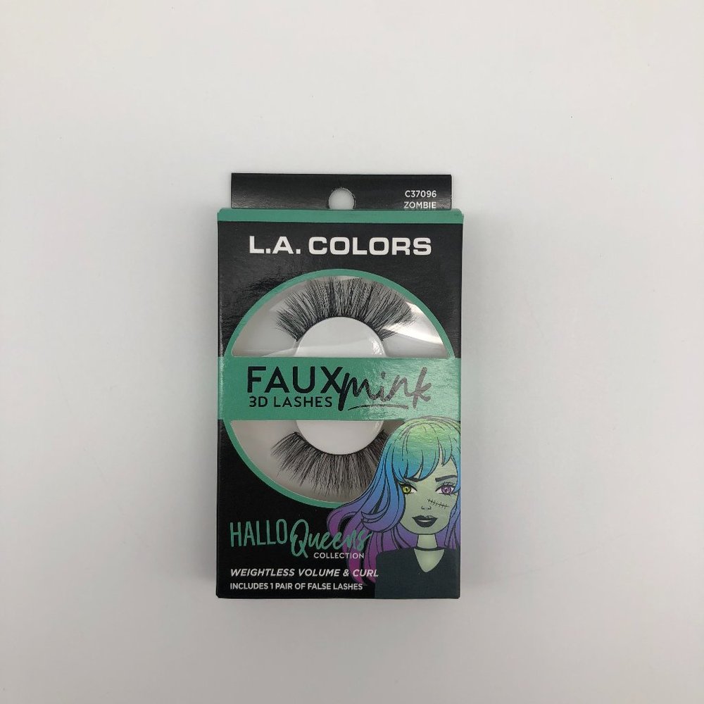 L.A. Colors Faux Mink 3D Lashes, HalloQueen Collection, Zombie NEW